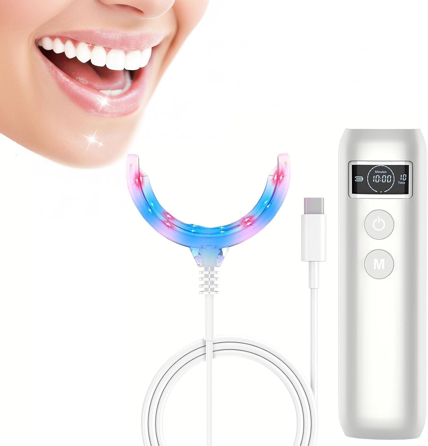 Teeth Whitening With Trays - Tooth Whitening Accelerator Lamp Blue&Red Light