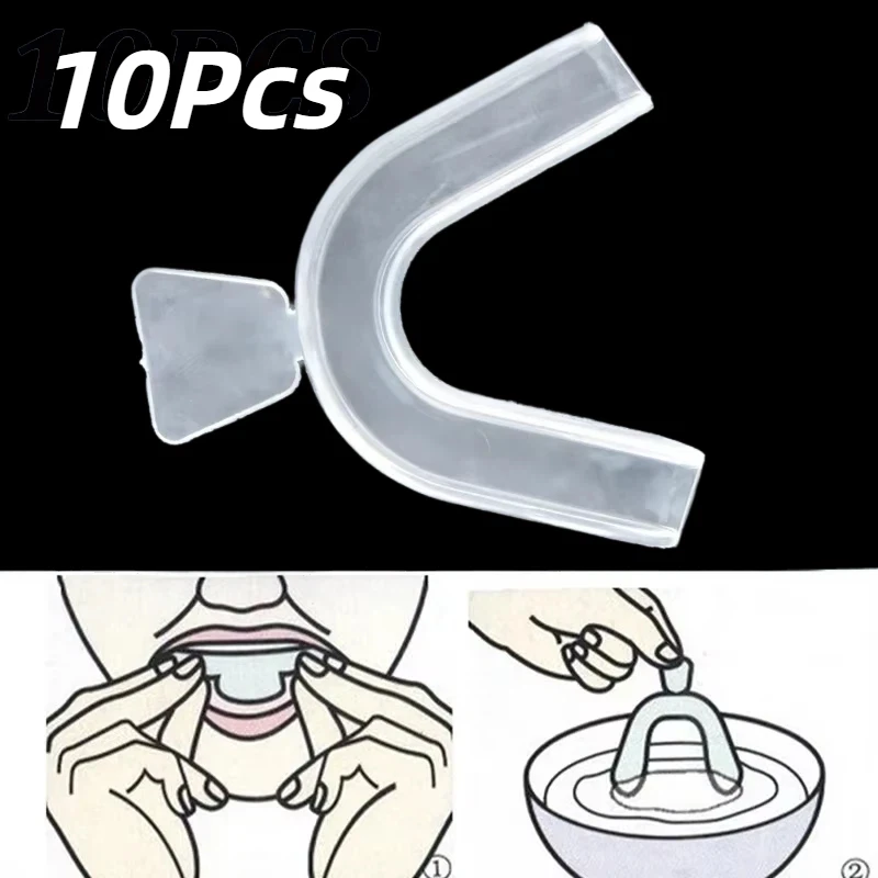Teeth Whitening With Trays - 10Pcs/set Silicone Mouth Guard Teeth Protector