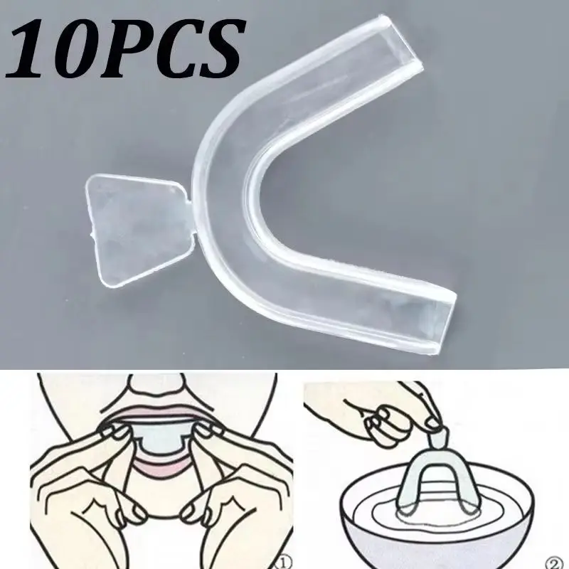 Teeth Whitening With Trays - 10Pcs Silicone Mouth Guard Teeth Whitening