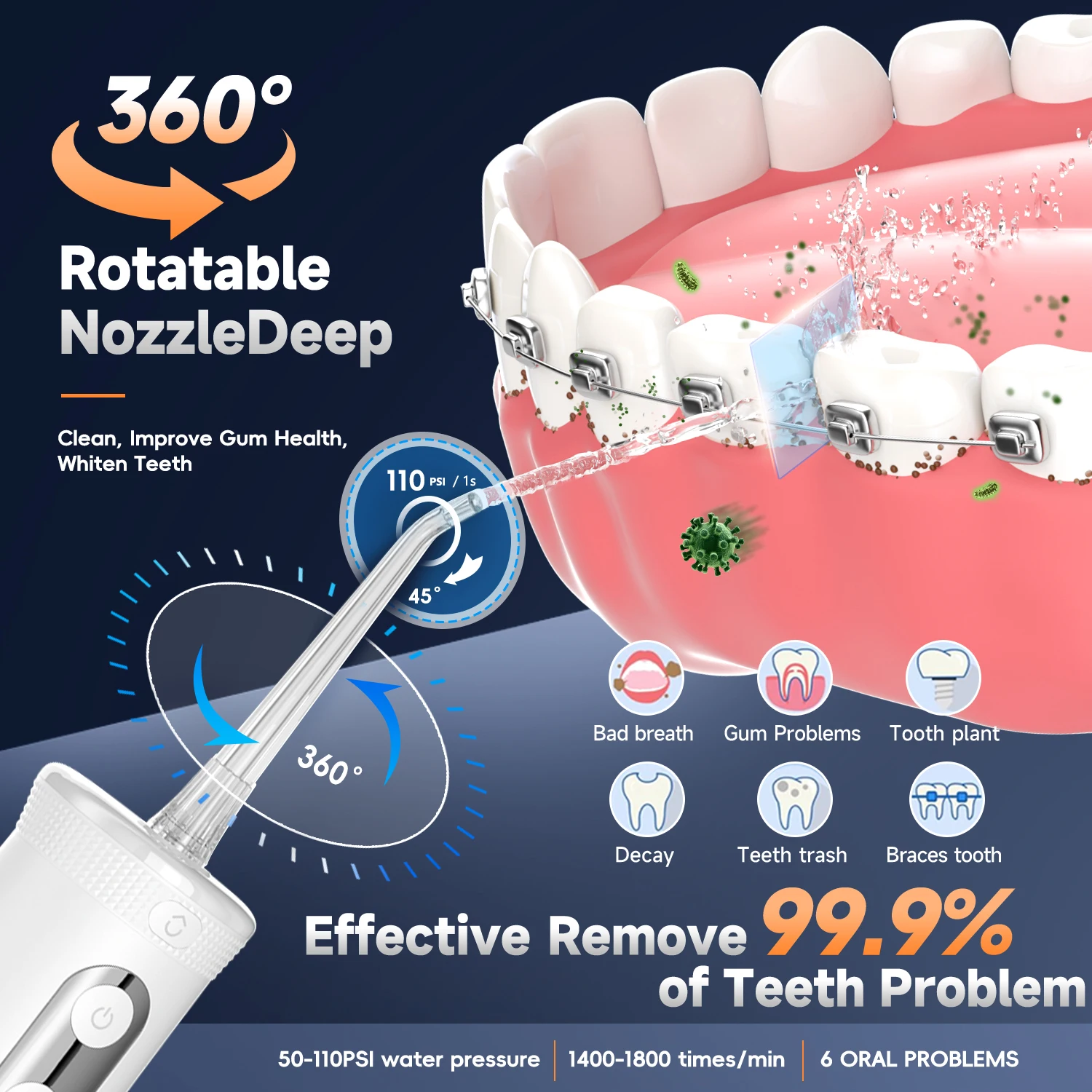 Mornwell Water Dental Flosser  - Water Flosser Cordless 评论和价格