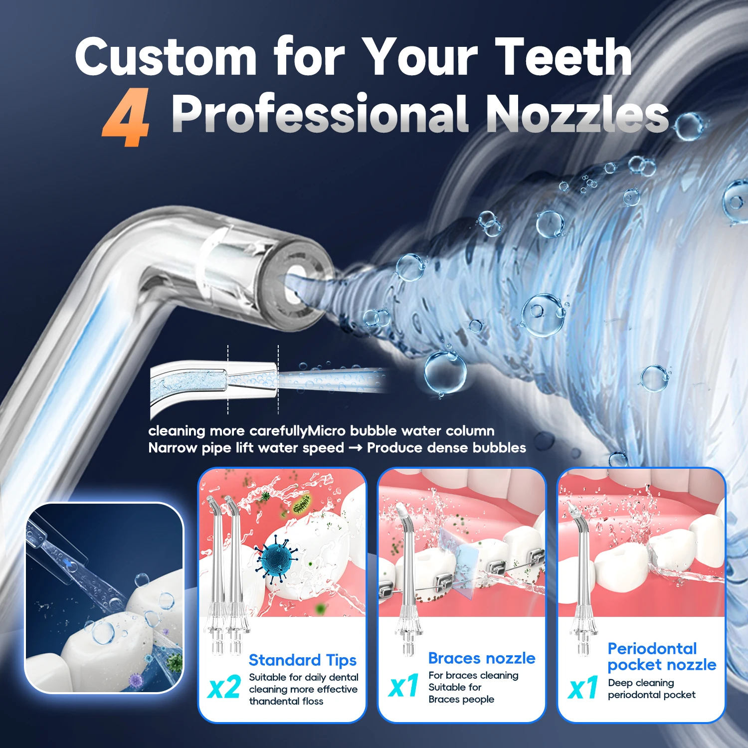 Mornwell Water Dental Flosser  - Water Flosser Cordless 评论和价格