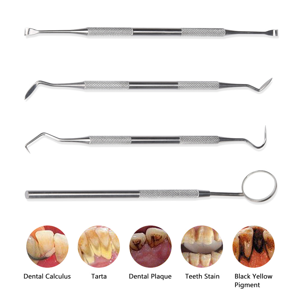 4Pcs Set Tartar Scraper Scaler - Teeth Whitening Mouthwash 评论和价格