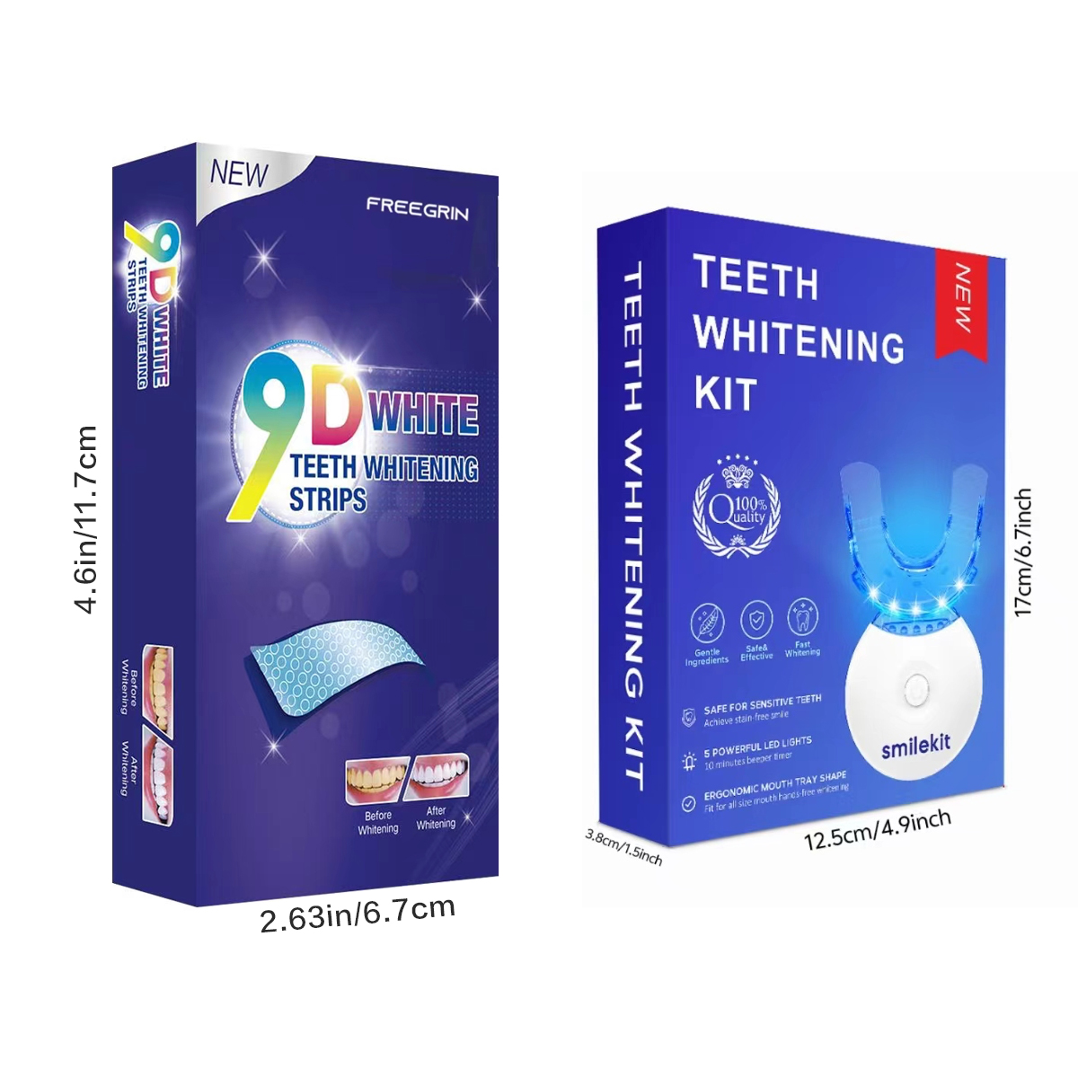 Teeth Whitening Kit - 5X LED L - Teeth Whitening Mouthwash 评论和价格