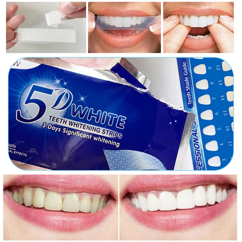 1-12pcs 5D Whitening Teeth Sti - Teeth Whitening Gel Peroxide 评论和价格
