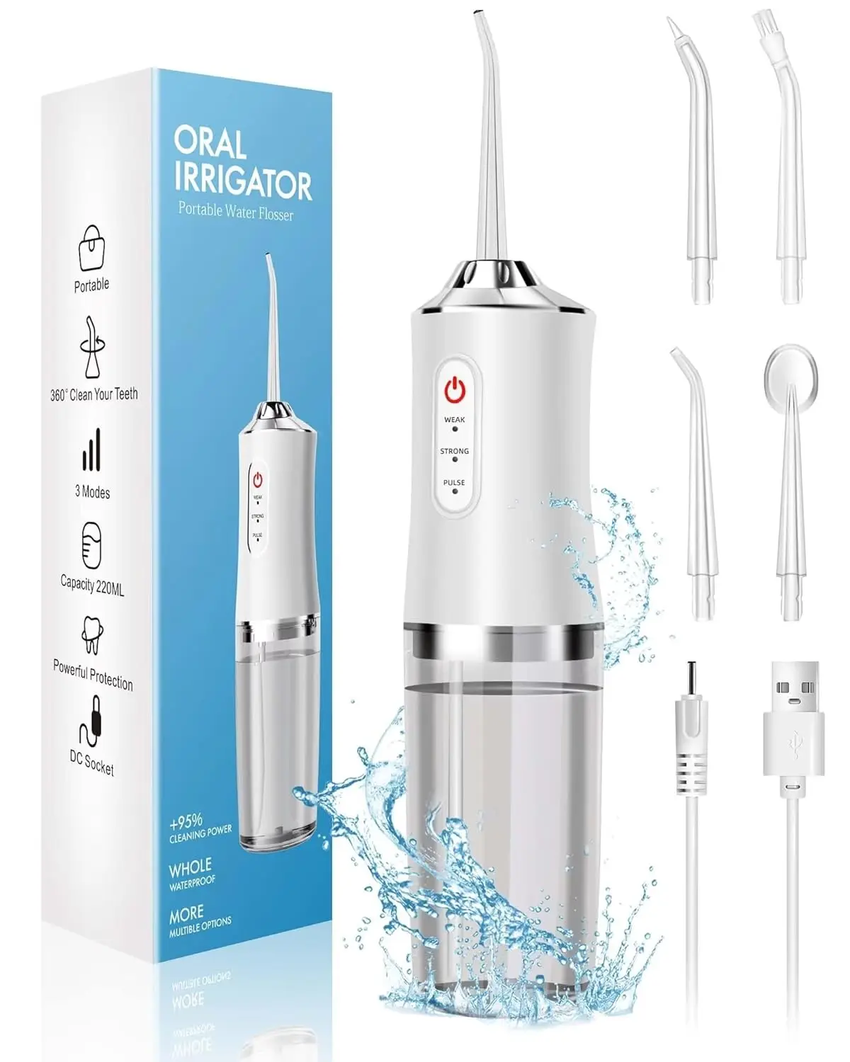 Oral Irrigator Portable Water  - Water Flosser Cordless 评论和价格