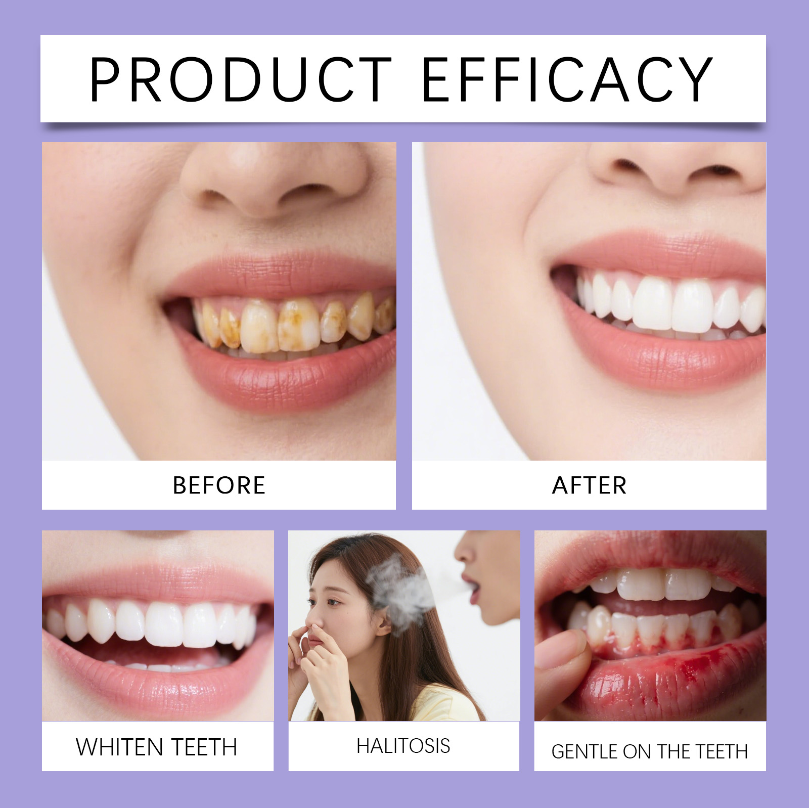 Natural Mint Flavor Purple Mou - Teeth Whitening Xylitol 评论和价格